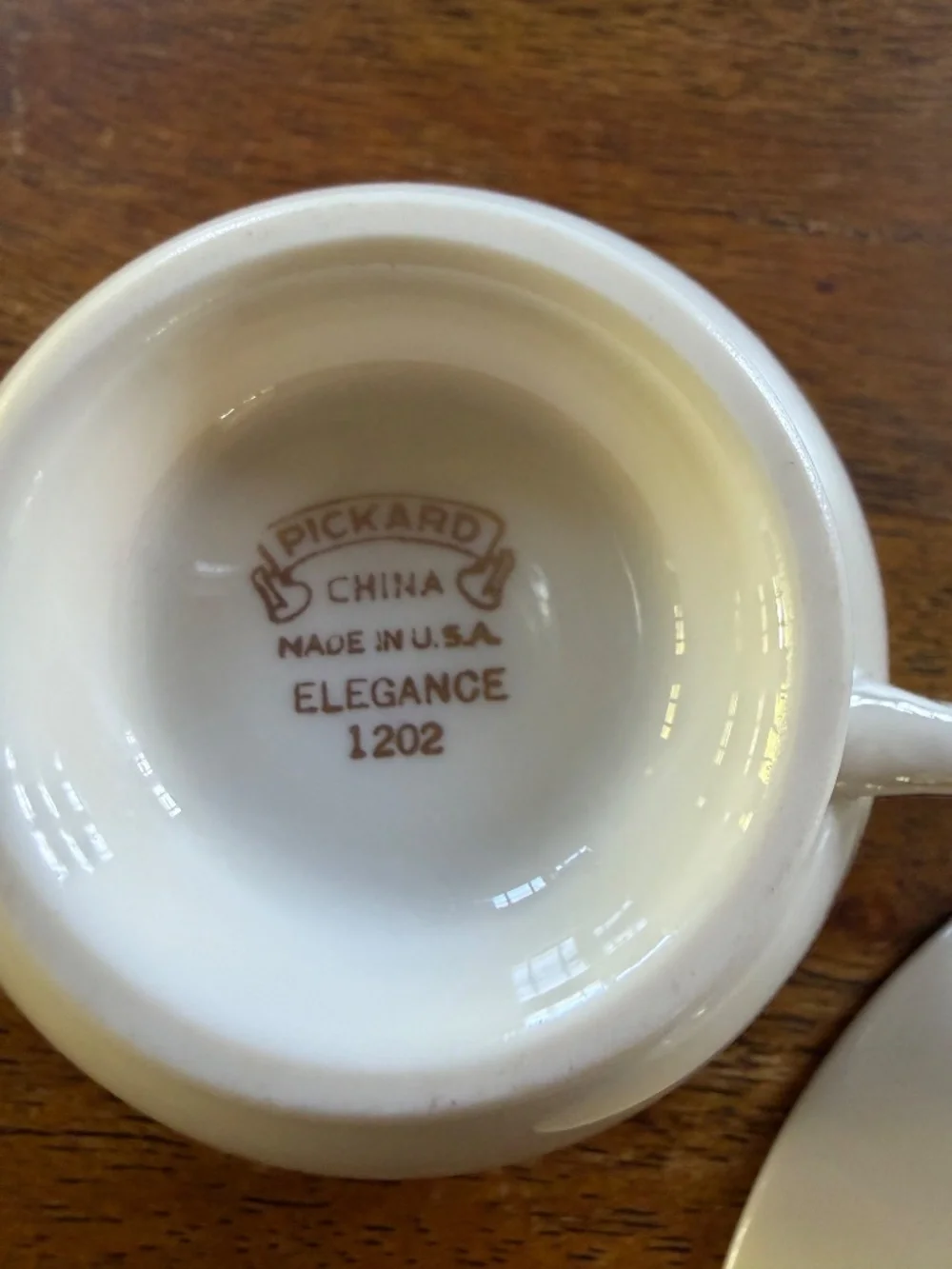 Tea Cup and Saucer | Pattern is Pickard Elegance 1202 from 1976